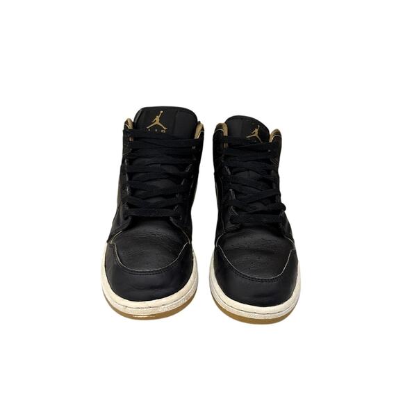 Nike Air Jordan 1 Shoes Black Leather High Top Shoes Size Women's Size 7.5 - Picture 3 of 4